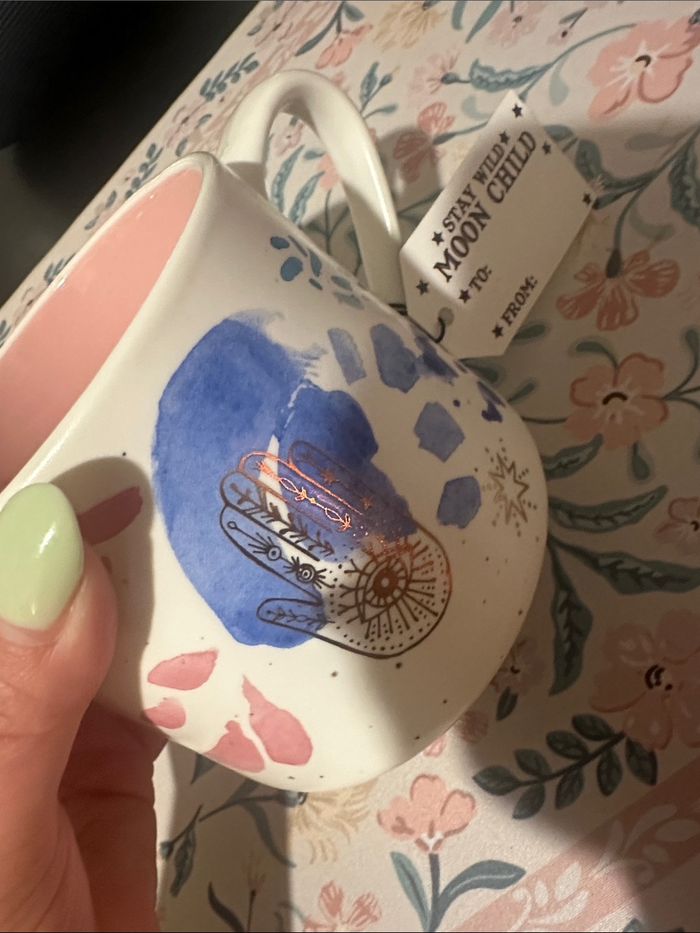 Moon Child Ceramic Mug with Celestial Artwork